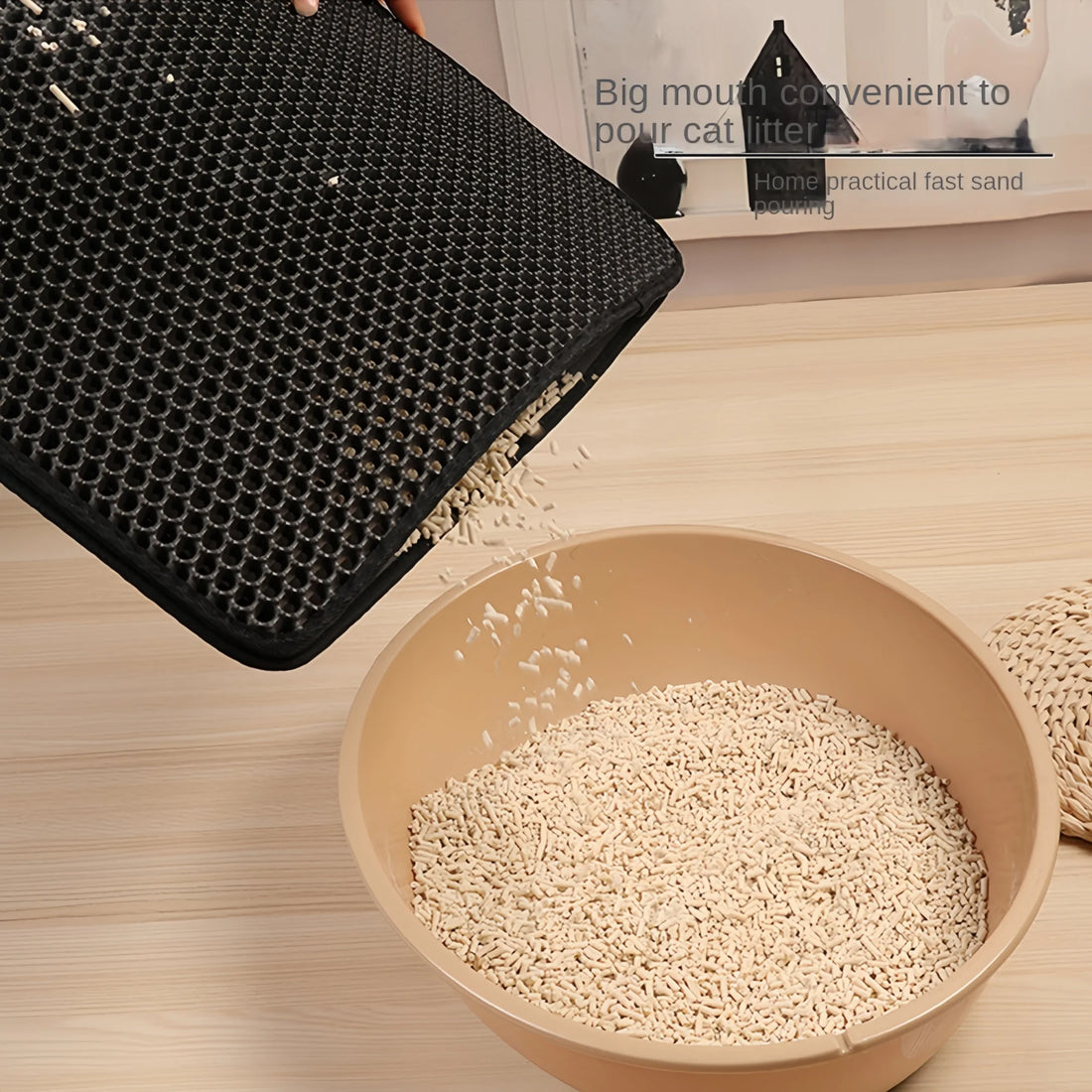 Waterproof EVA Cat Litter Mat – Double Layer, Non-Slip &amp; Easy to Clean
