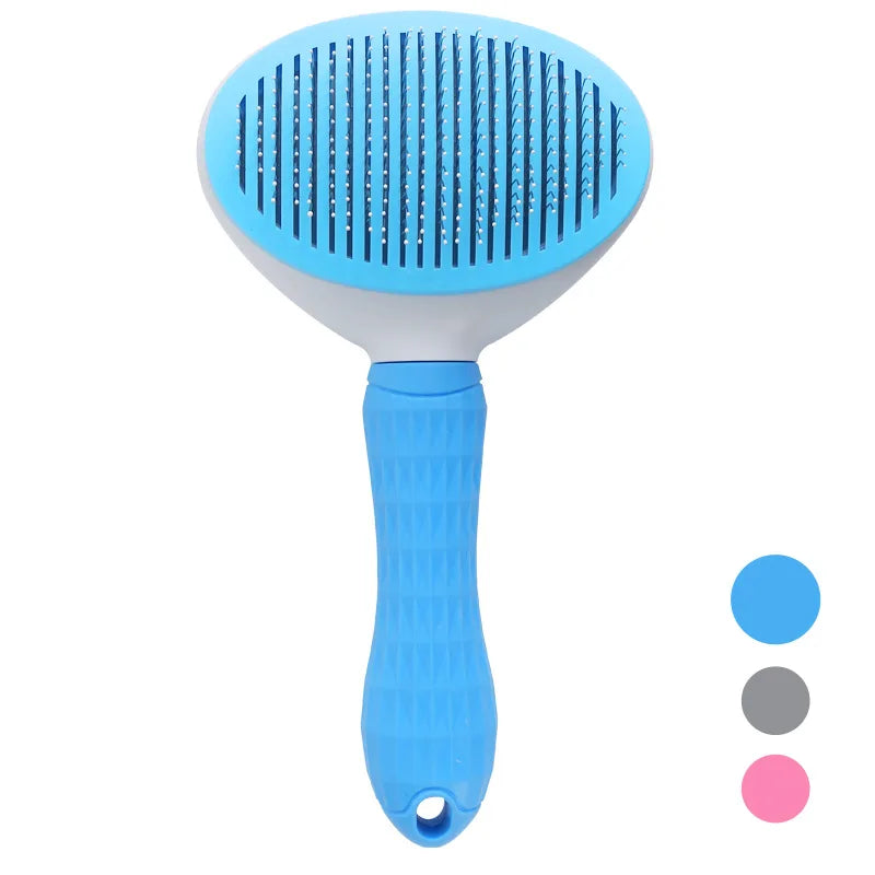 Self-Cleaning Pet Grooming Brush – One-Click Hair Removal for Cats &amp; Dogs