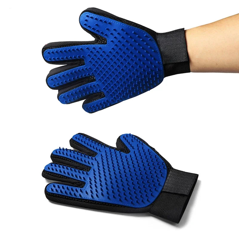 Silicone Pet Grooming Glove – Hair Removal &amp; Bath Brush for Cats &amp; Dogs