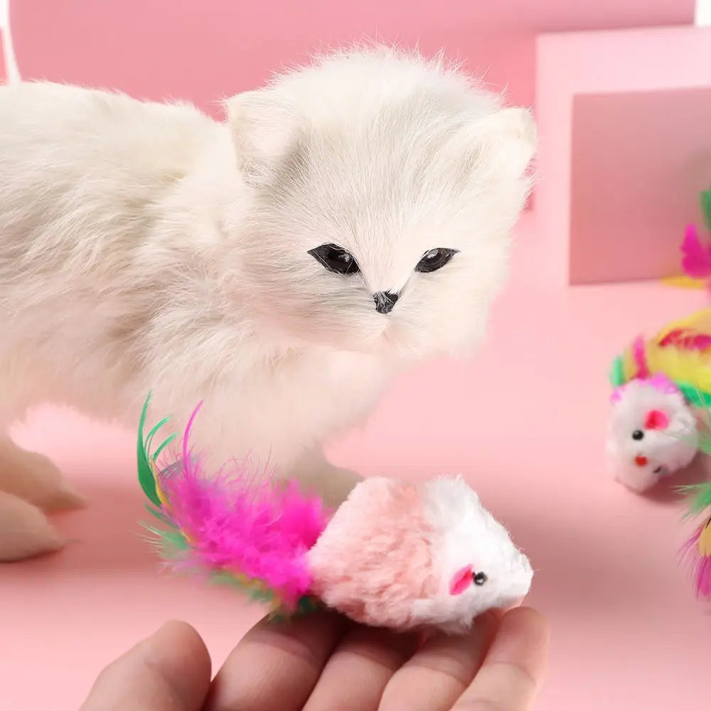 Plush &amp; Feather Cat Toy Sets – Lightweight, Durable, and Entertaining
