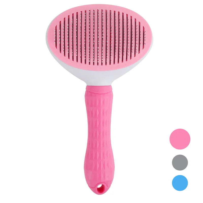 Self-Cleaning Pet Grooming Brush – One-Click Hair Removal for Cats &amp; Dogs