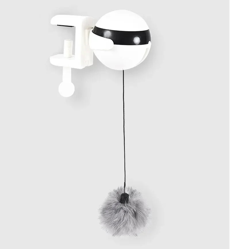 Interactive Electric Cat Teaser Toy – YoYo Lifting Ball with Motion, Flutter &amp; Rotation