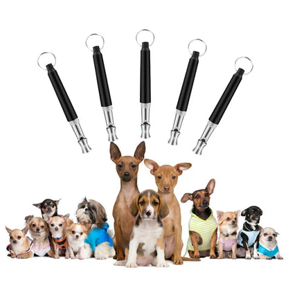 High-Frequency Dog Whistle – Stainless Steel Training Tool with Key Ring