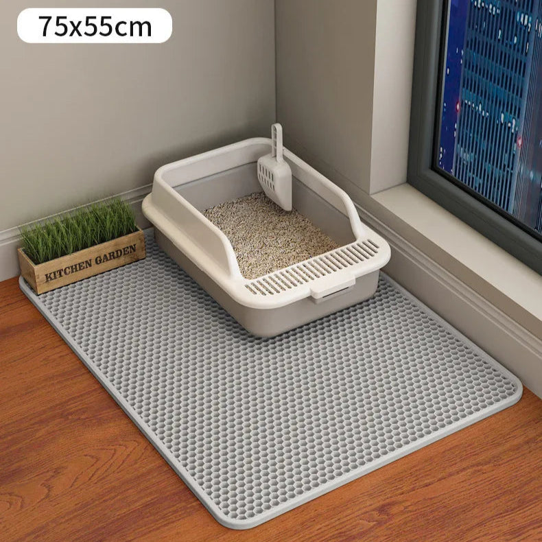 Waterproof EVA Cat Litter Mat – Double Layer, Non-Slip &amp; Easy to Clean