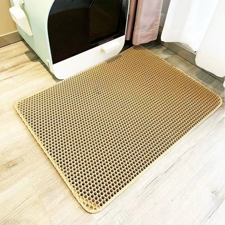 Waterproof EVA Cat Litter Mat – Double Layer, Non-Slip &amp; Easy to Clean