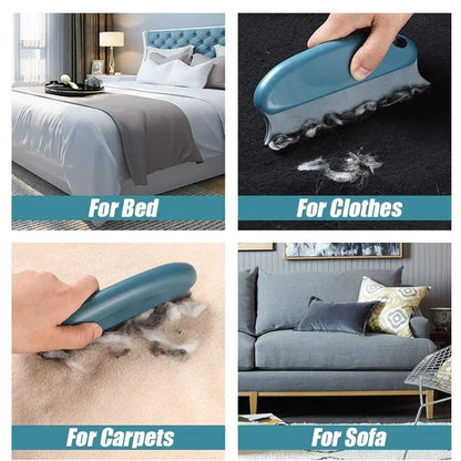 Portable Manual Lint Hair Remover Brush – Double Serrated Design for Pet Hair & Dust Removal