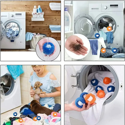 Reusable Pet Hair Remover Laundry Balls – Effective Fur &amp; Lint Catcher for Washing Machines