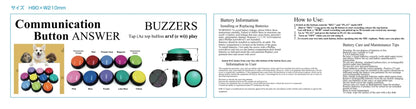 Dog Communication Buttons – Voice Recording Buzzer for Pet Training