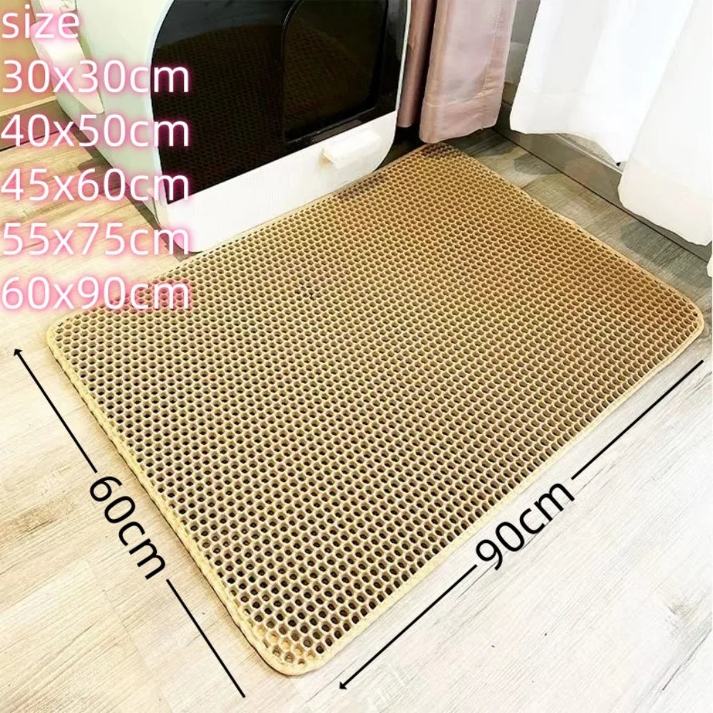 Waterproof EVA Cat Litter Mat – Double Layer, Non-Slip &amp; Easy to Clean