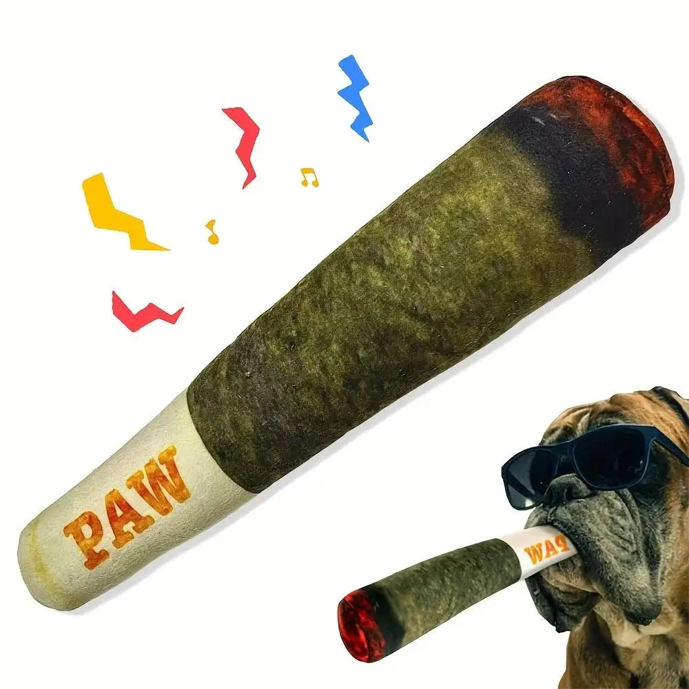 Squeaky Cigar Plush Toy for Dogs – Fun &amp; Chew-Resistant