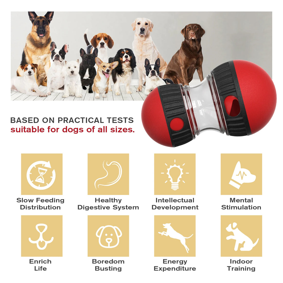 Interactive Treat Dispensing Ball for Dogs – Fun, Durable, and IQ-Boosting
