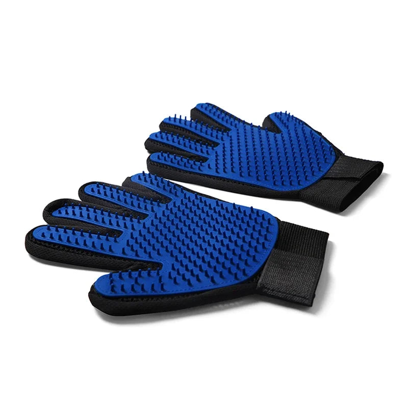 Silicone Pet Grooming Glove – Hair Removal &amp; Bath Brush for Cats &amp; Dogs