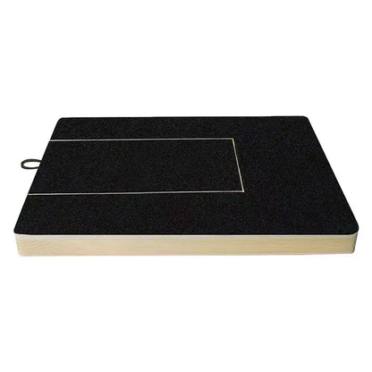 Adjustable wooden dog nail file board for safe grooming. Dog Nail Scratchboard with emery board nail file surface for natural nail trimming.