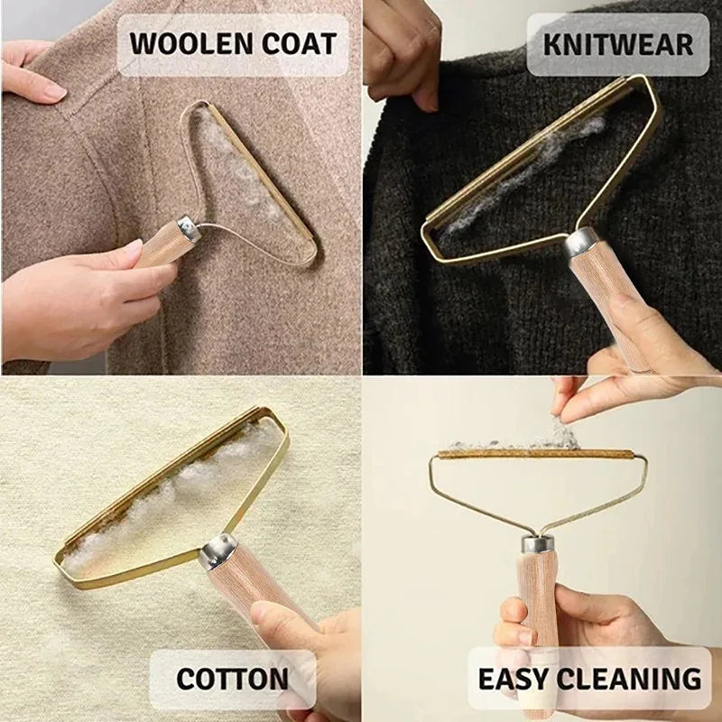 Portable Pet Hair &amp; Lint Remover – Manual Brush for Clothes, Carpets &amp; Upholstery