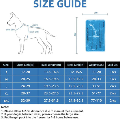 Cooling Dog Vest with Ice Pack – Breathable, Reflective &amp; Adjustable Summer Harness