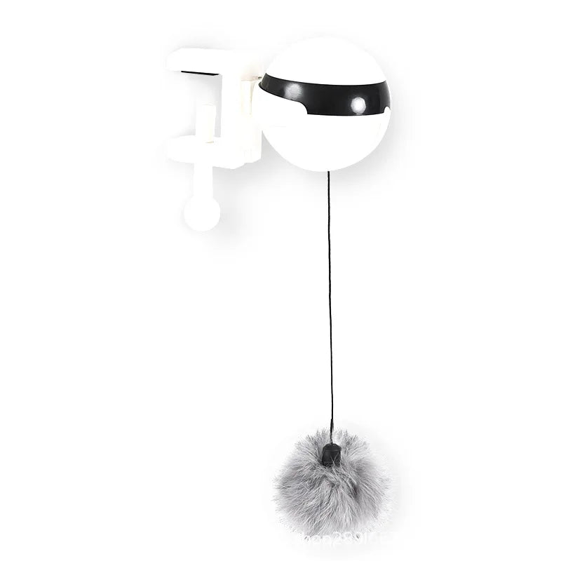 Interactive Electric Cat Teaser Toy – YoYo Lifting Ball with Motion, Flutter &amp; Rotation