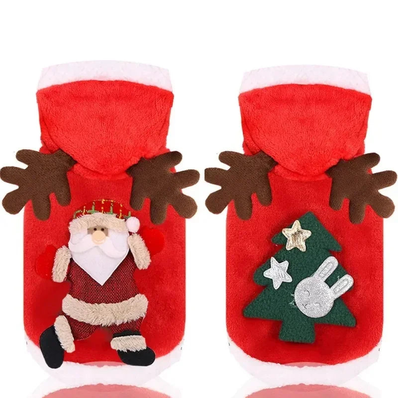 Christmas Pet Costume – Warm and Festive Attire for Small Dogs and Cats