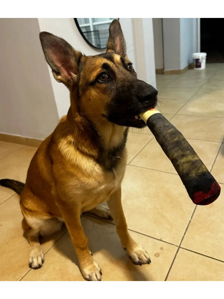 Squeaky Cigar Plush Toy for Dogs – Fun &amp; Chew-Resistant