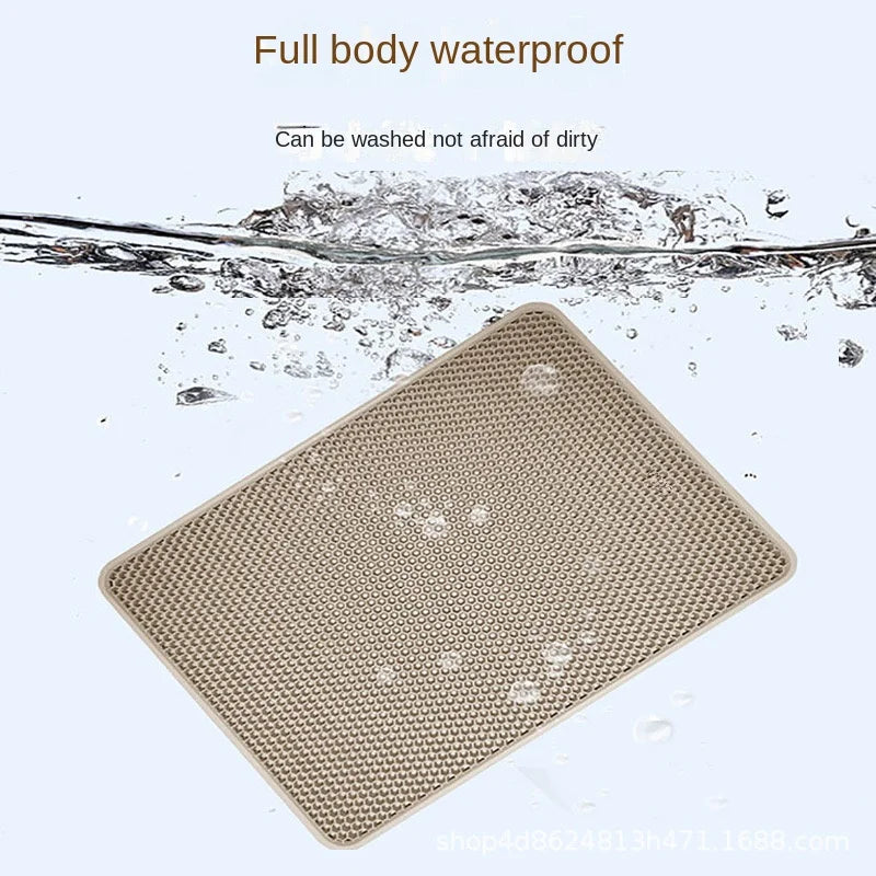 Waterproof EVA Cat Litter Mat – Double Layer, Non-Slip &amp; Easy to Clean