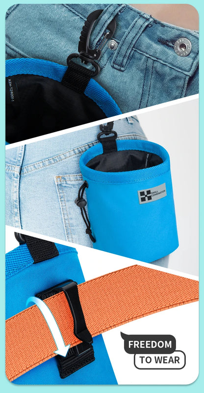 Portable Dog Training Snack Bag – Outdoor Waist Pouch for Mini Breeds