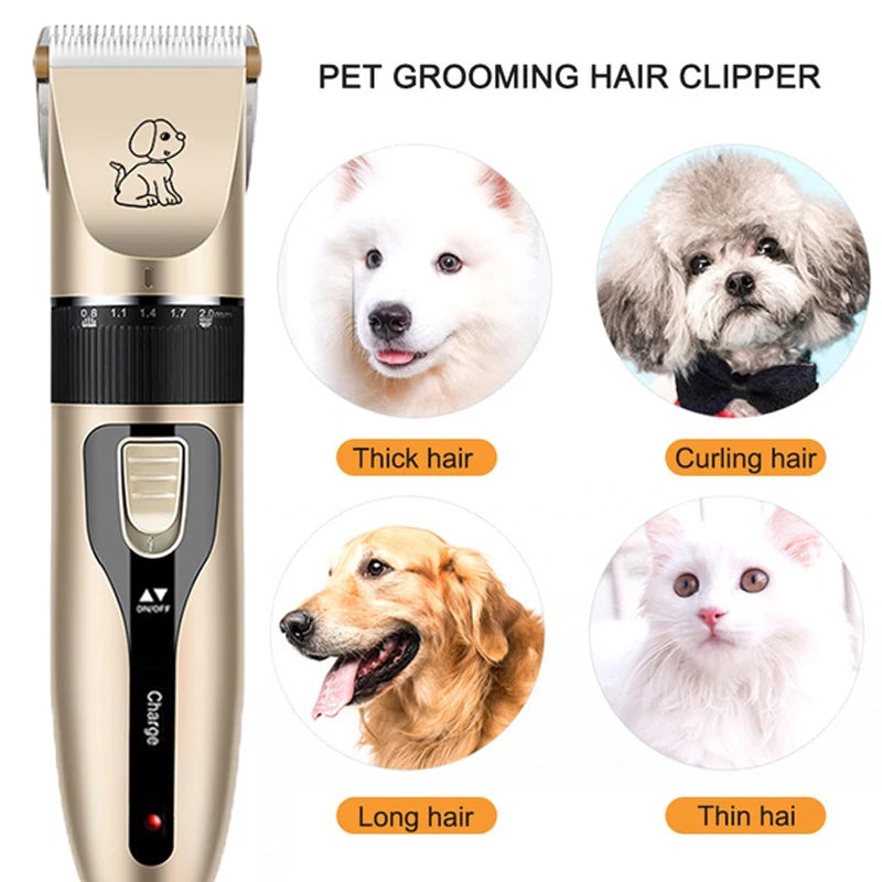 Rechargeable Pet Grooming Clipper Kit – Quiet, Cordless &amp; Adjustable for Dogs and Cats