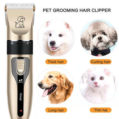 Rechargeable Pet Grooming Clipper Kit – Quiet, Cordless &amp; Adjustable for Dogs and Cats