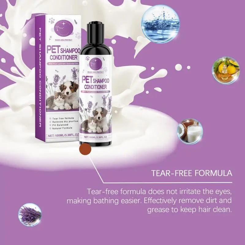 Natural Lavender Pet Shampoo &amp; Conditioner – Gentle, Plant-Based, Moisturizing &amp; Soothing