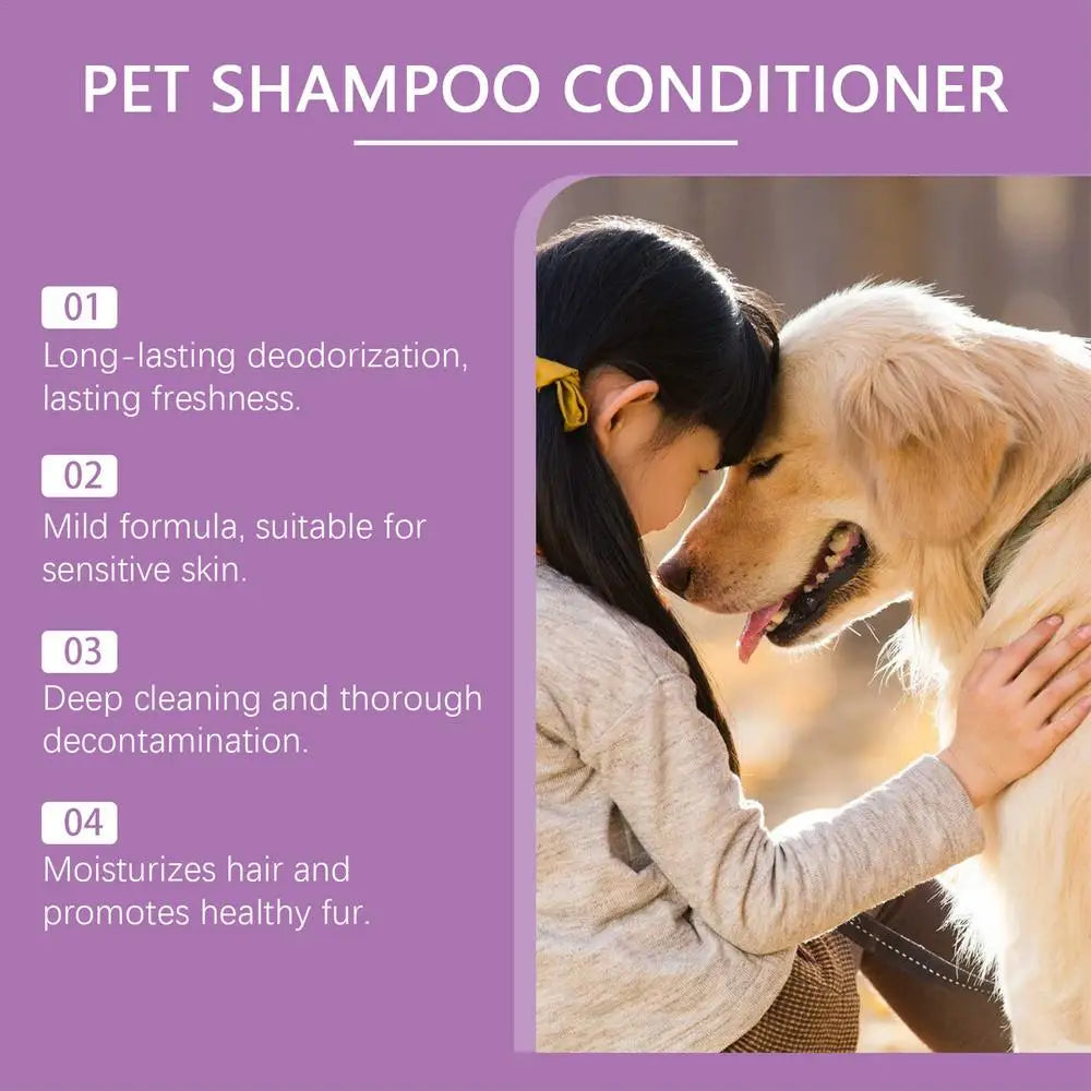 Natural Lavender Pet Shampoo &amp; Conditioner – Gentle, Plant-Based, Moisturizing &amp; Soothing