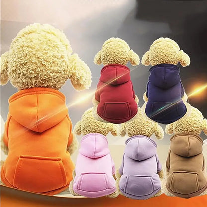 Puppy Pet Hooded Sweatshirt with Pocket for Autumn/Winter