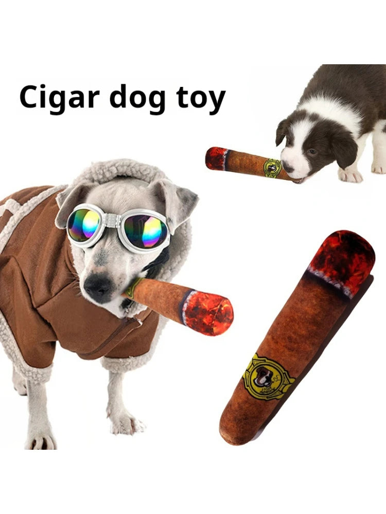 Squeaky Cigar Plush Toy for Dogs – Fun &amp; Chew-Resistant
