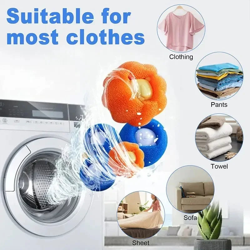 Reusable Pet Hair Remover Laundry Balls – Effective Fur &amp; Lint Catcher for Washing Machines
