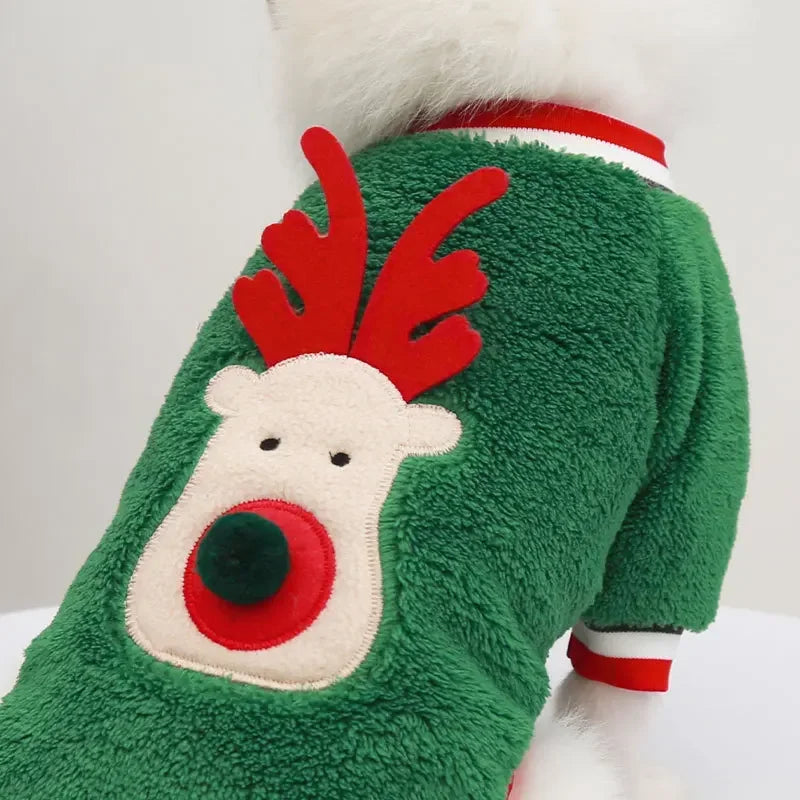 Christmas Pet Costume – Warm and Festive Attire for Small Dogs and Cats