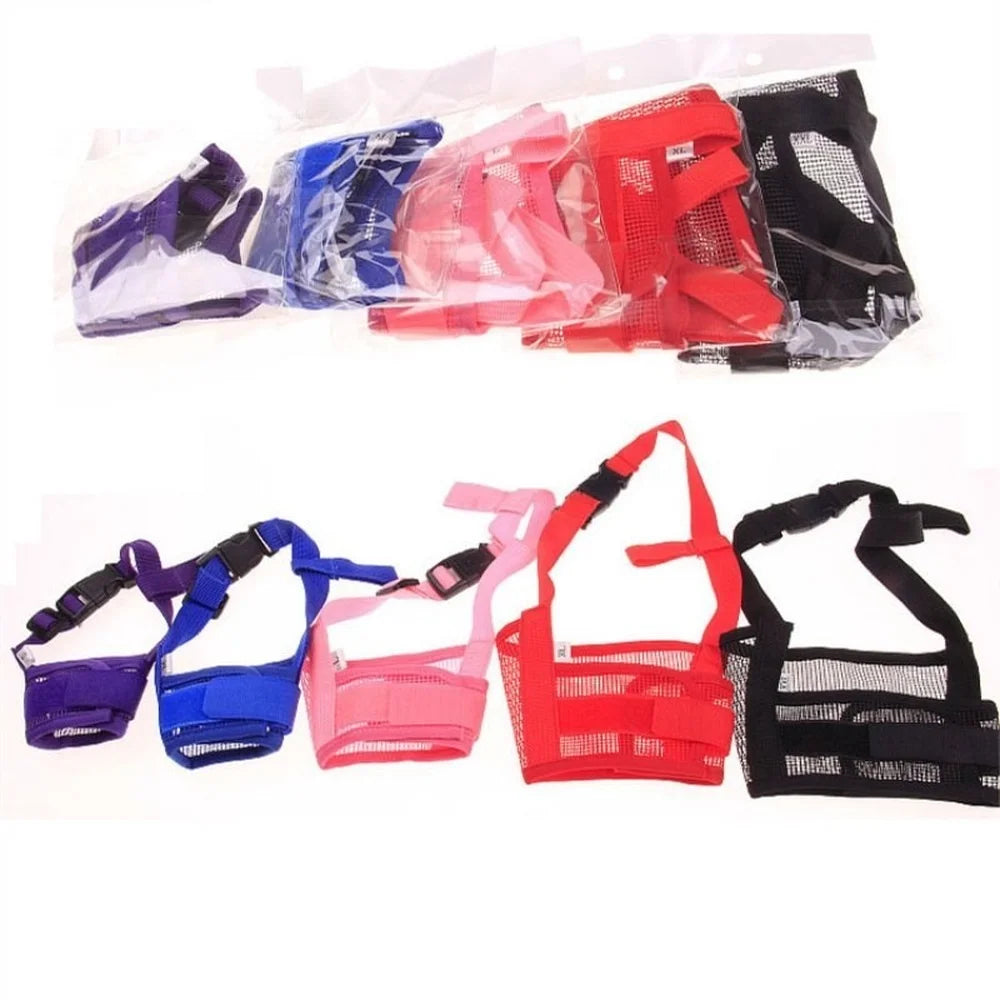 Adjustable Breathable Mesh Dog Muzzle – Anti-Bark &amp; Bite Control