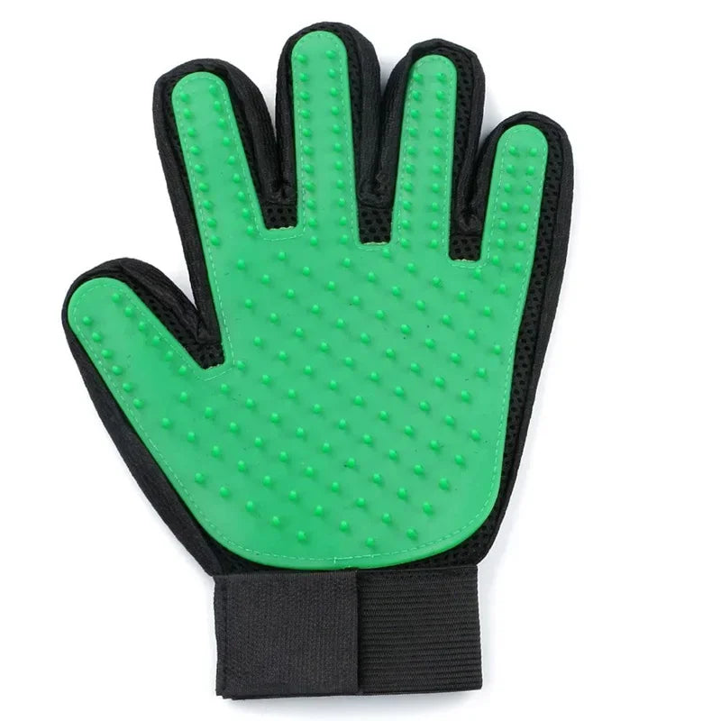 Silicone Pet Grooming Glove – Hair Removal &amp; Bath Brush for Cats &amp; Dogs