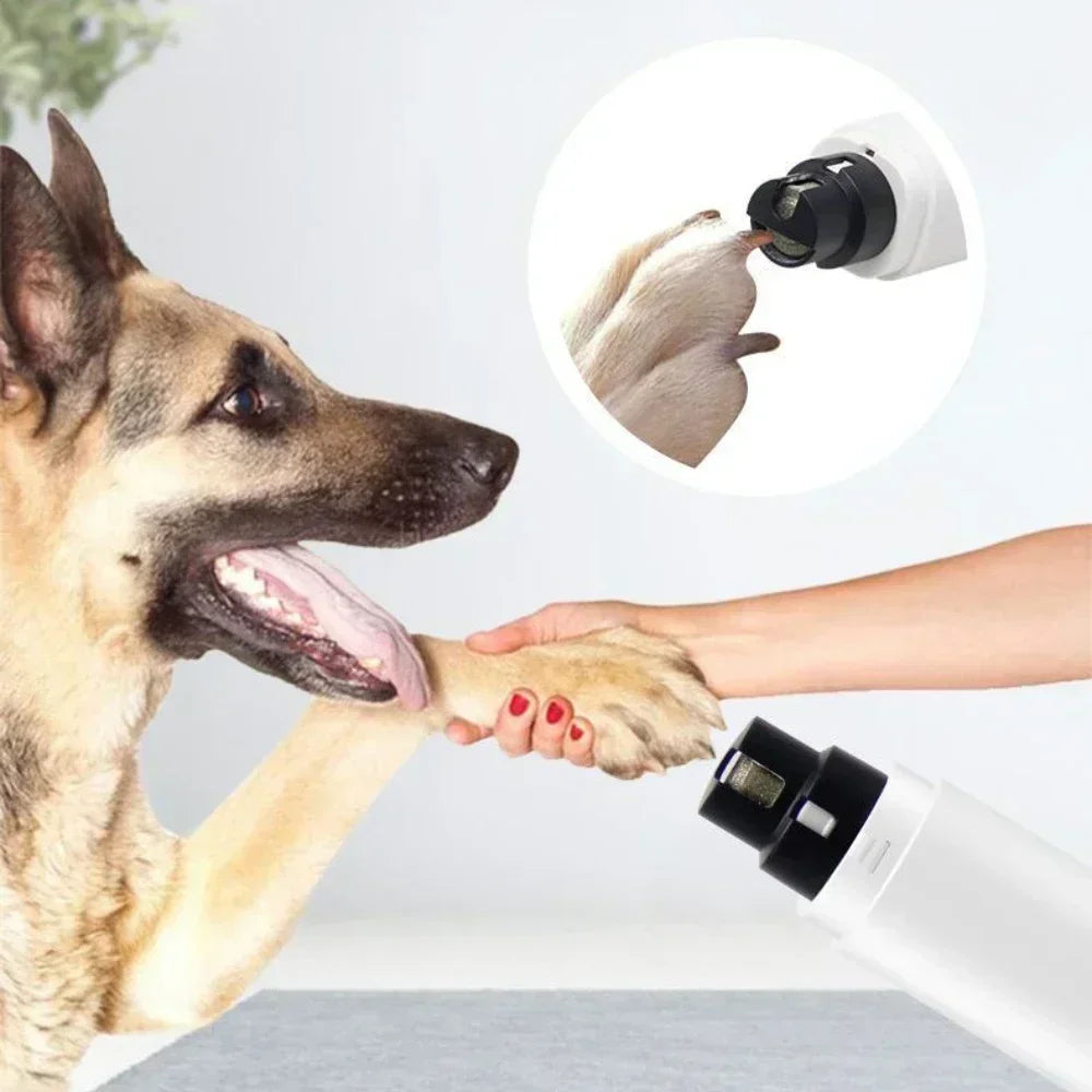 Rechargeable electric pet nail grinder with USB – Safe grooming clipper tool for trimming dog and cat nails at home.