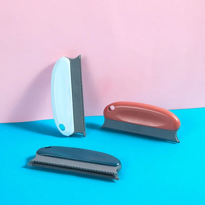 Portable Manual Lint Hair Remover Brush – Double Serrated Design for Pet Hair & Dust Removal