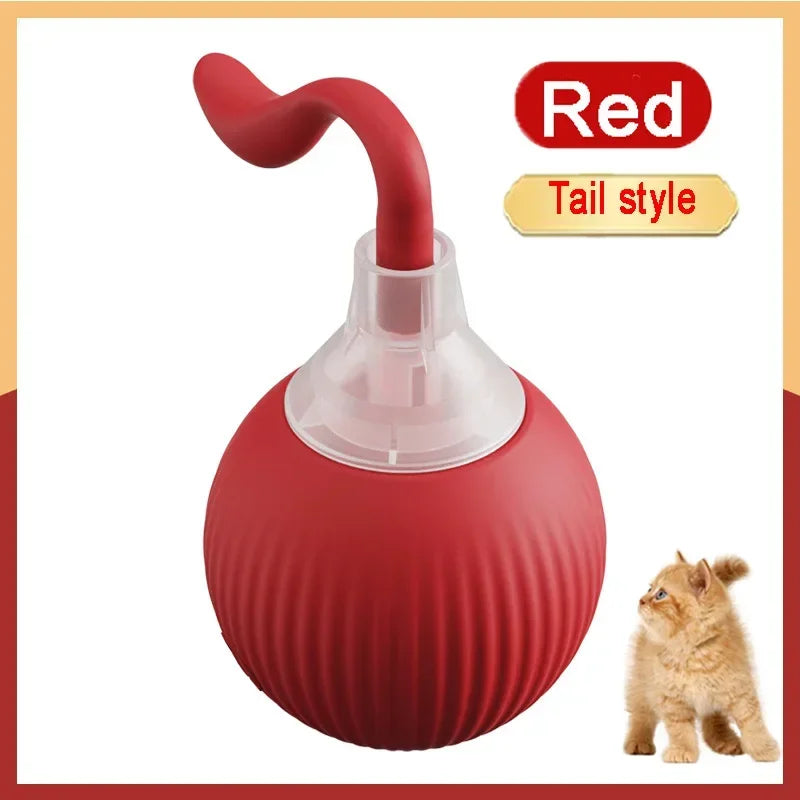 Rechargeable Interactive Rolling Ball for Cats &amp; Dogs – Smart Motion, Quiet Play, and Simulated Tail