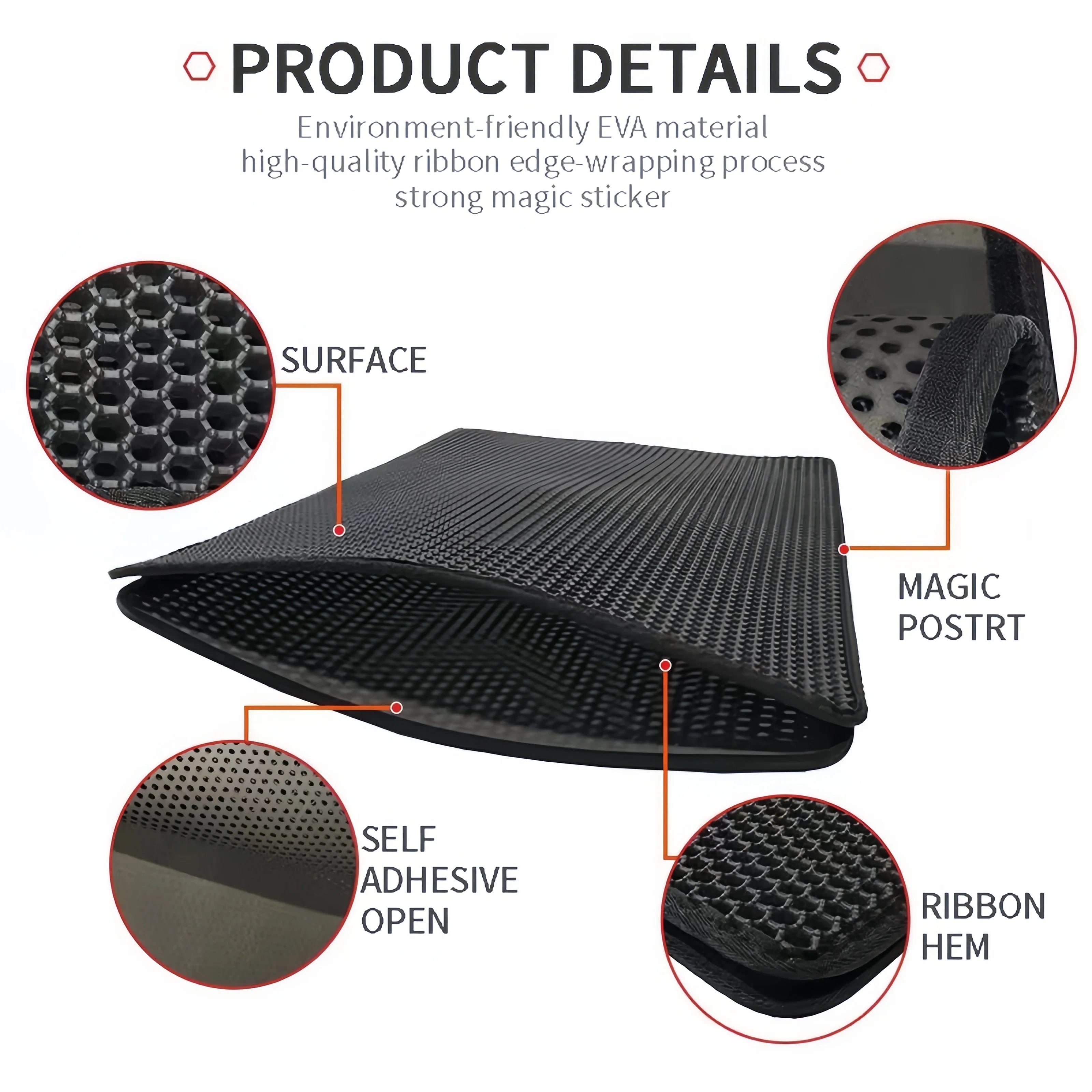 Waterproof EVA Cat Litter Mat – Double Layer, Non-Slip &amp; Easy to Clean