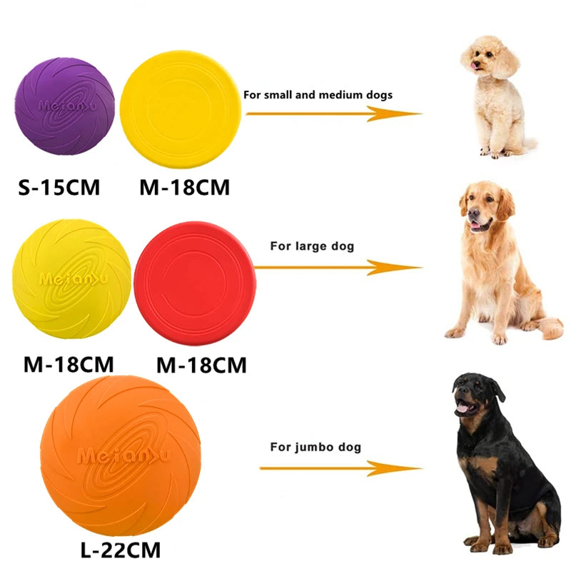 Durable Bite-Resistant Flying Disc Toy for Dogs – Soft, Elastic &amp; Outdoor-Friendly
