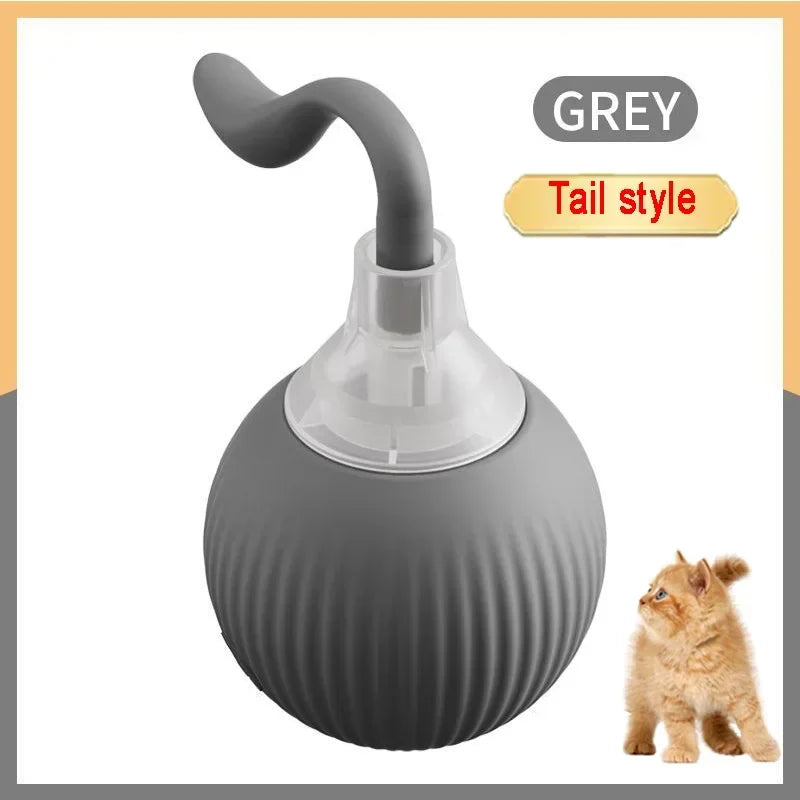 Rechargeable Interactive Rolling Ball for Cats &amp; Dogs – Smart Motion, Quiet Play, and Simulated Tail