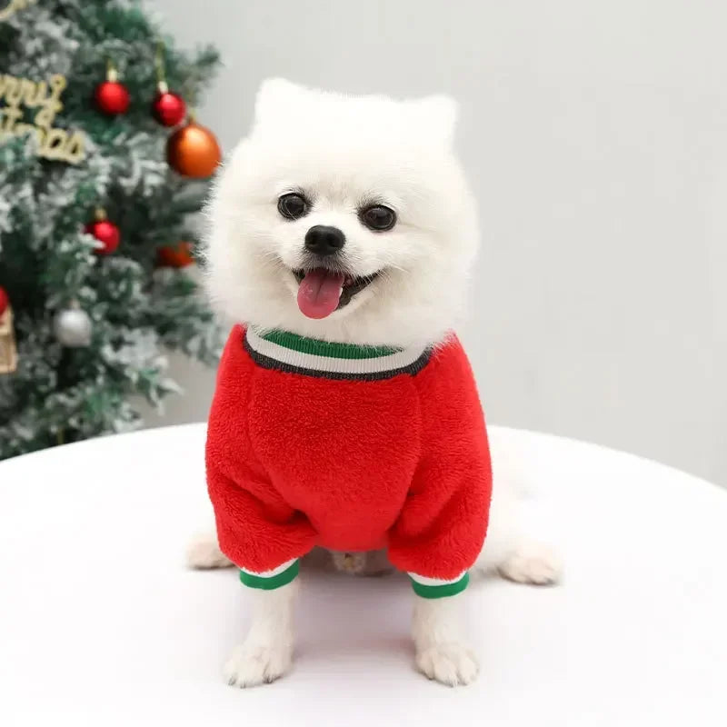 Christmas Pet Costume – Warm and Festive Attire for Small Dogs and Cats