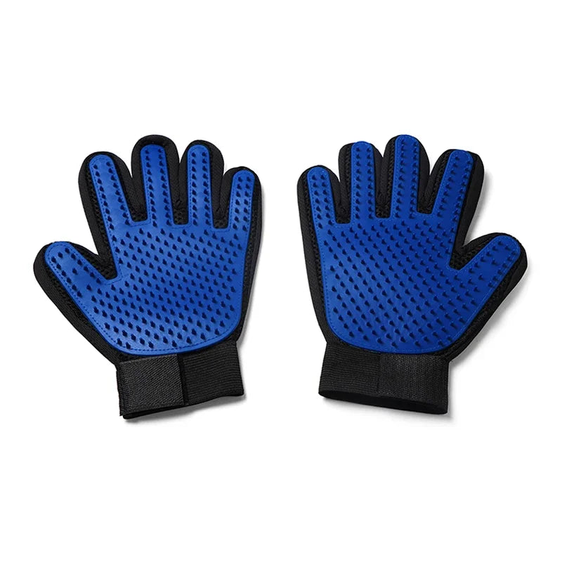 Silicone Pet Grooming Glove – Hair Removal &amp; Bath Brush for Cats &amp; Dogs