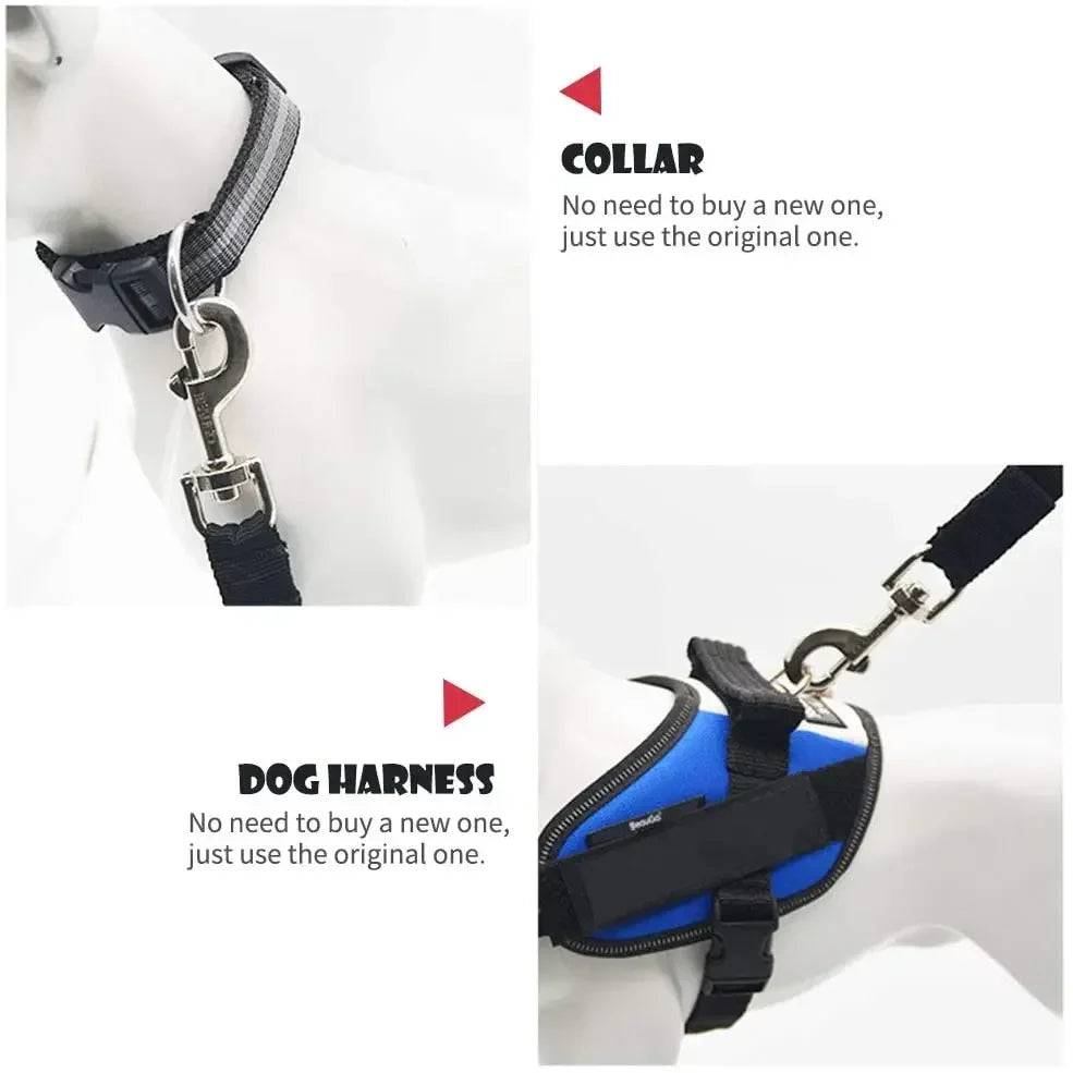 Adjustable Pet Car Seat Belt – Quick-Release, Breakaway, and Safe Travel Restraint for Cats &amp; Dogs