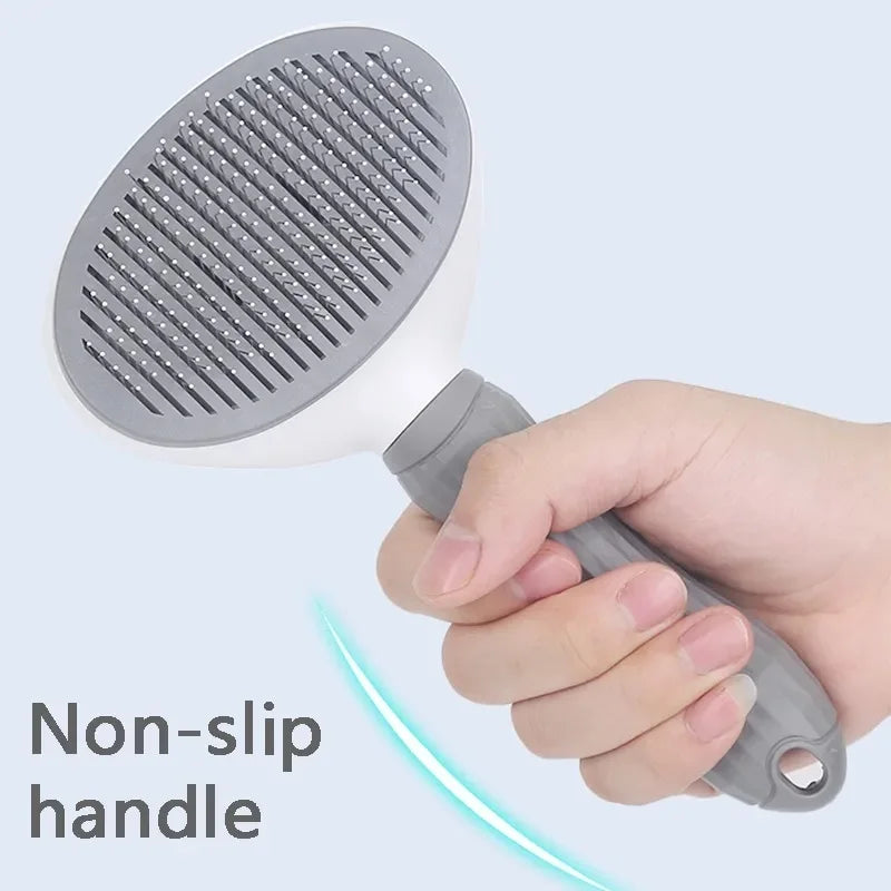 Self-Cleaning Pet Grooming Brush – One-Click Hair Removal for Cats &amp; Dogs