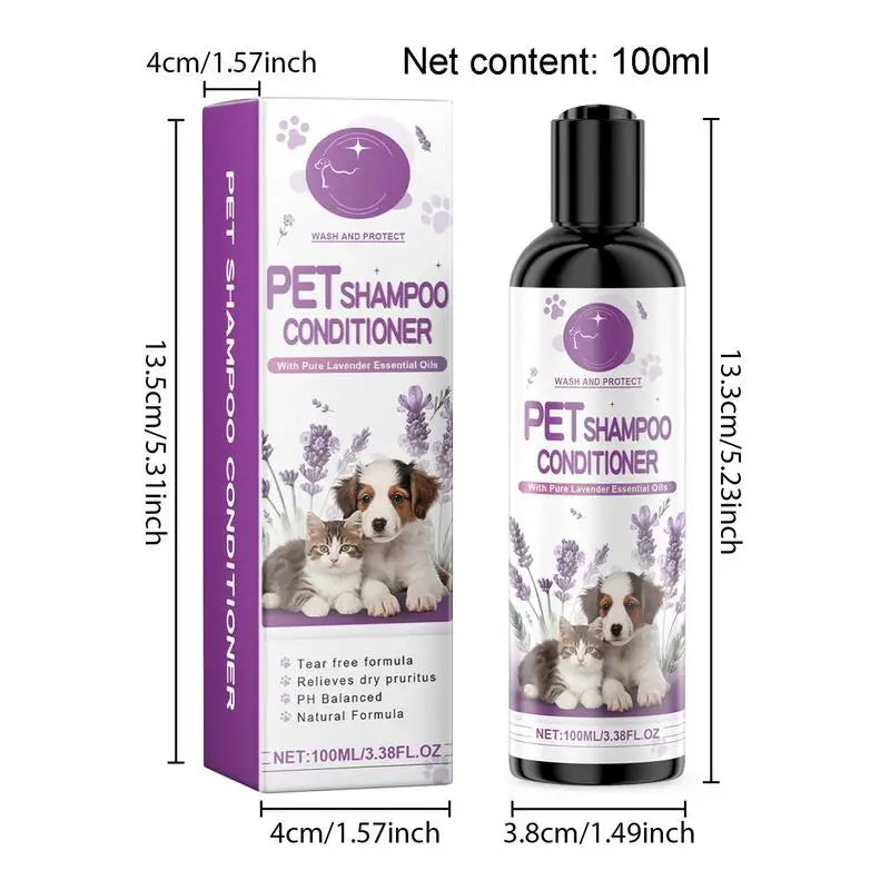 Natural Lavender Pet Shampoo &amp; Conditioner – Gentle, Plant-Based, Moisturizing &amp; Soothing