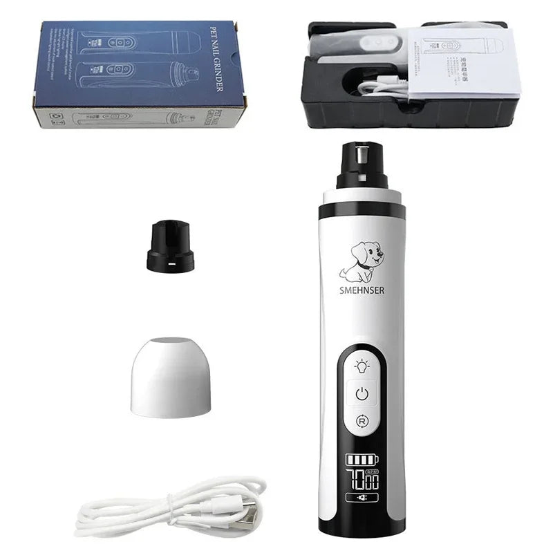 Rechargeable Pet Nail Grinder for Cats & Dogs