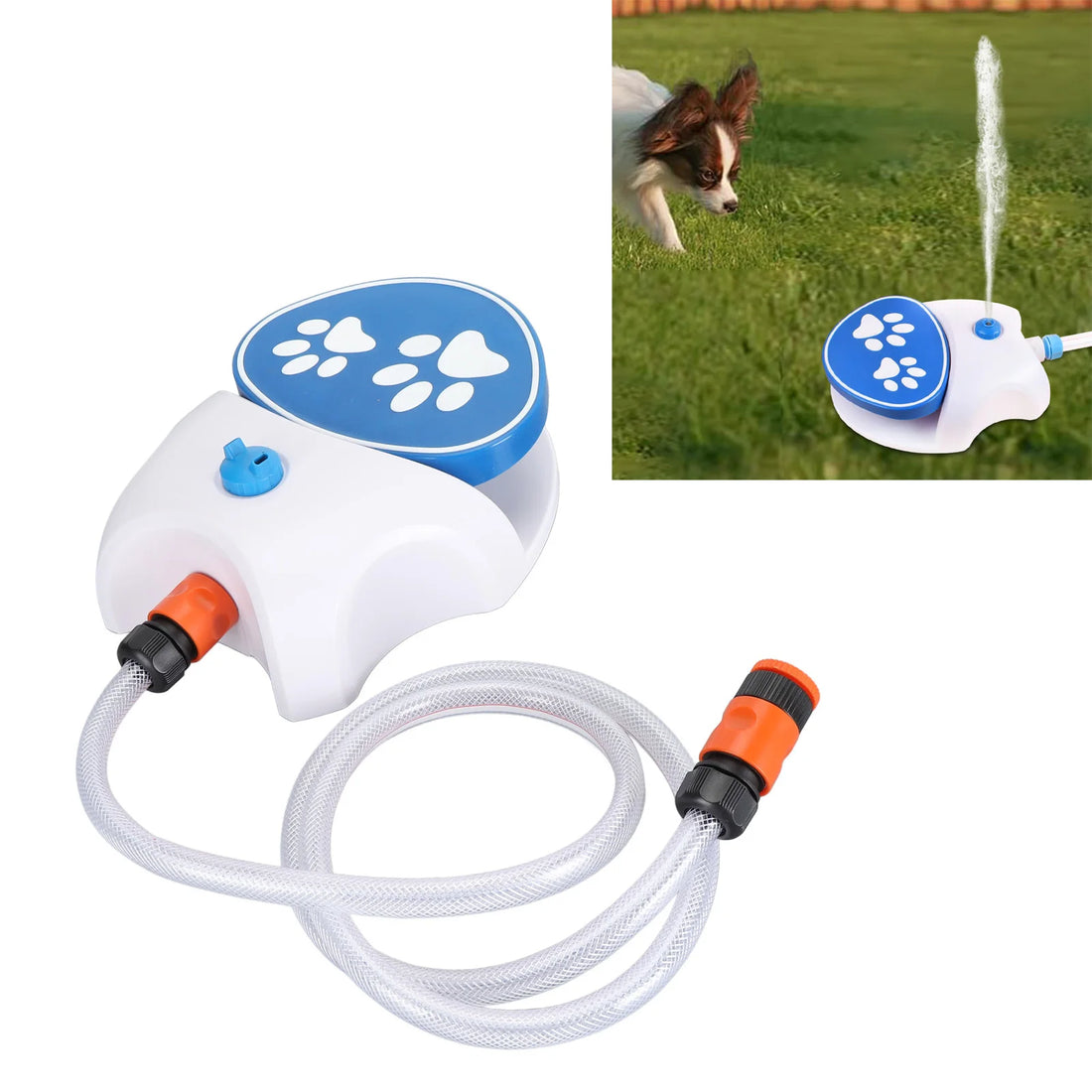 Paw-Activated Outdoor Dog Water Fountain – Step-On Dispenser with Hose