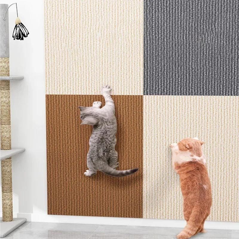 Self-Adhesive Cat Scratch Pad – Customizable Wall &amp; Furniture Protector