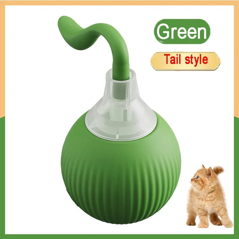 Rechargeable Interactive Rolling Ball for Cats &amp; Dogs – Smart Motion, Quiet Play, and Simulated Tail