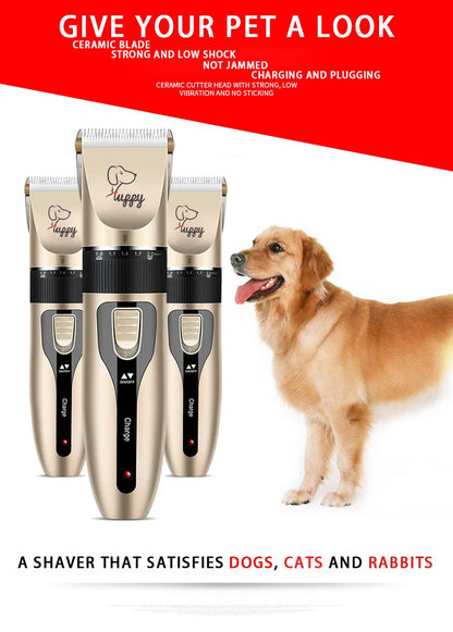 Rechargeable Pet Grooming Clipper Kit – Quiet, Cordless &amp; Adjustable for Dogs and Cats